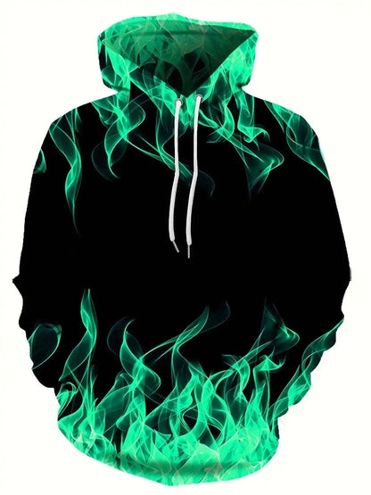 New Creative Flame 3D Print Hoodie Cool Hoodies - Pedlar's Attic