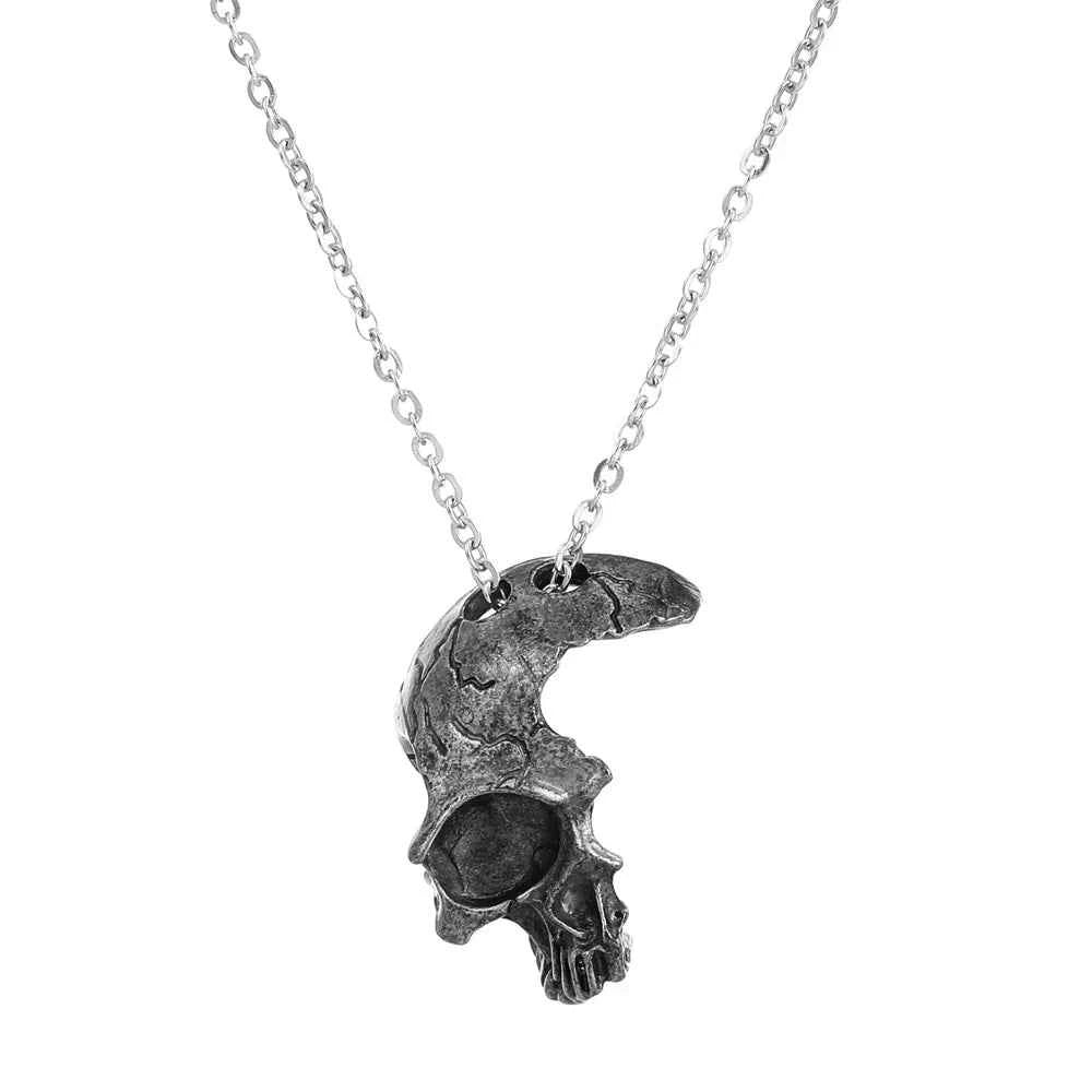 Vintage Skull Face Necklace