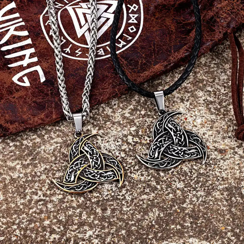 The Triskelion — Triple Crescent Celtic Norse Amulet Necklace