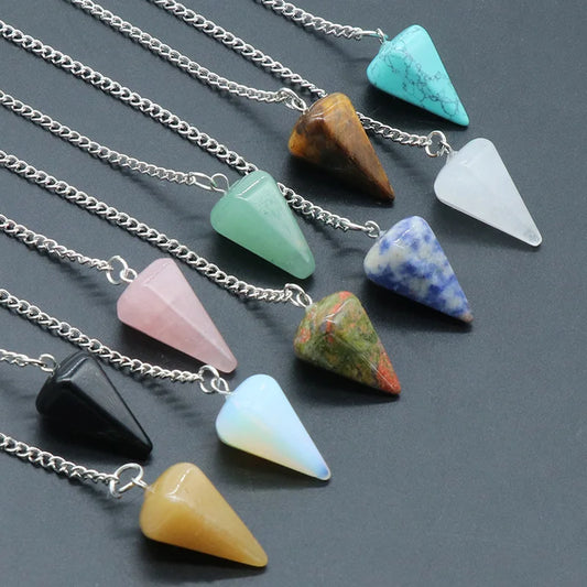 Aether-Reach Dowsing Pendulum — Natural Stone Divination Tool