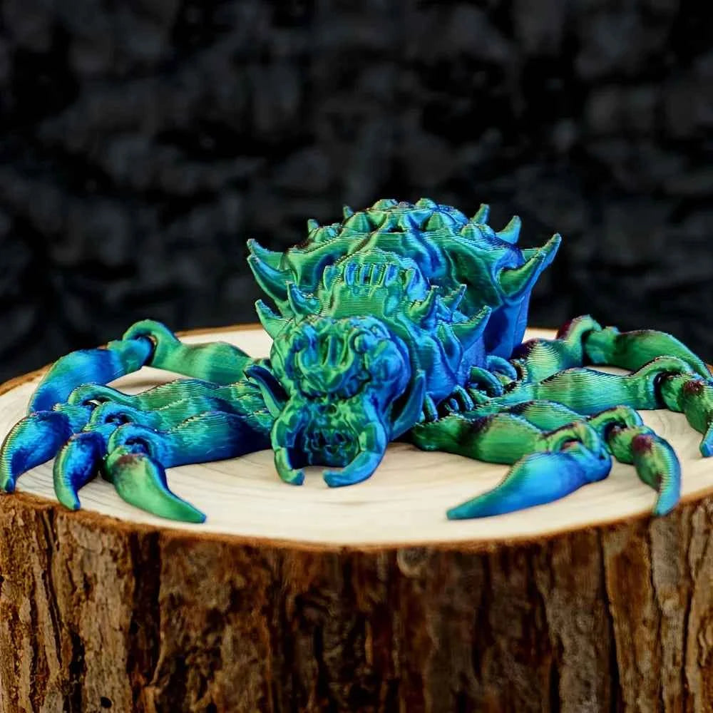 1pc 3D Printed Spider Model, Horror Novelty, Swivel Joint, Dynamic Animal Figurine