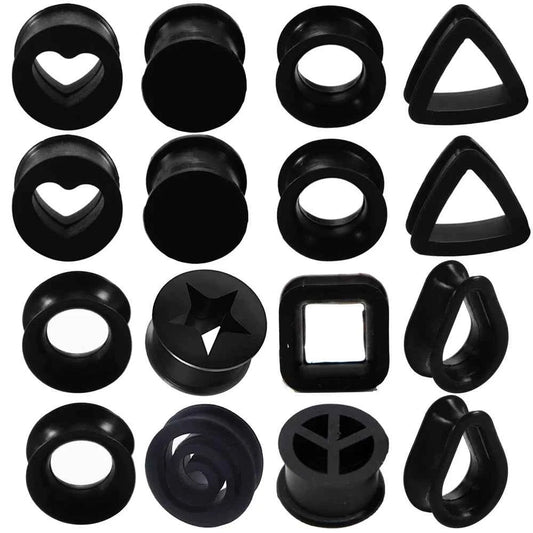Pair Silicone Ear Plug Gauges Earrings Women Men Ear Plug Flesh Tunnel Piercing Expander Ear Stretcher Piercing Jewelry 4mm-25mm - Pedlar's Attic