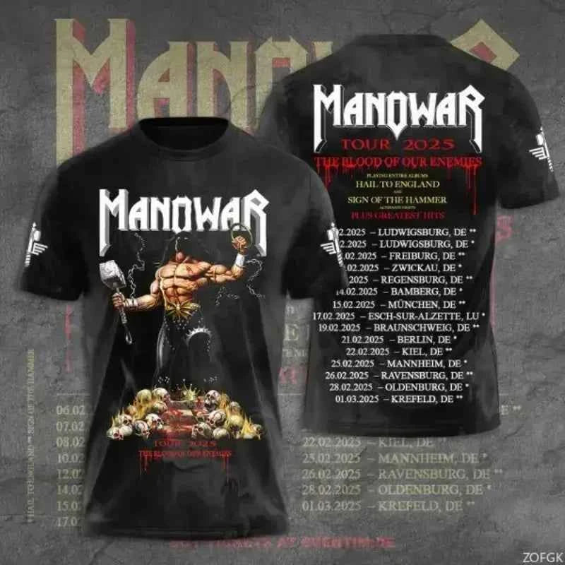 Manowar Band 3D Print T-shirt