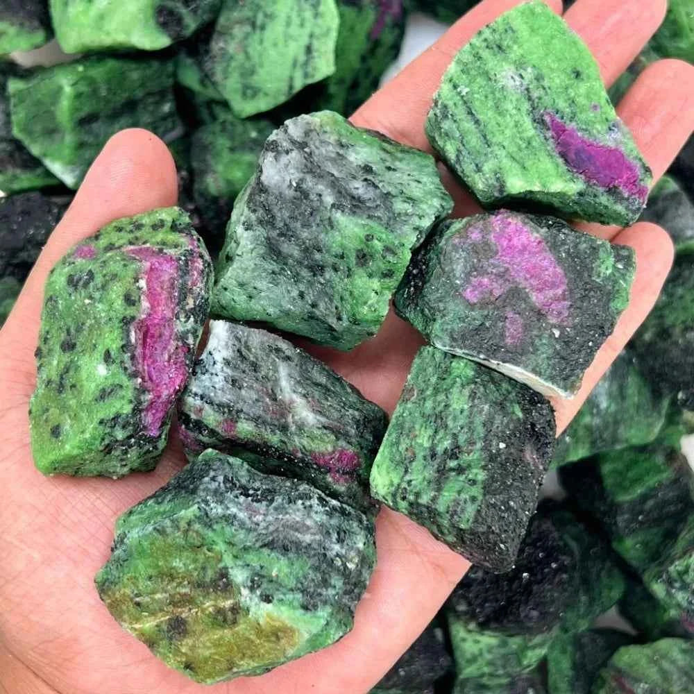Natural Ruby Zoisite Red Green Treasure Raw Stones