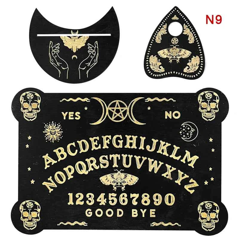 12inch Wooden Divination Pendulum Board Engraved Magic Board Ouija Board Metaphysical Message Witch's Pendulum Board Kit