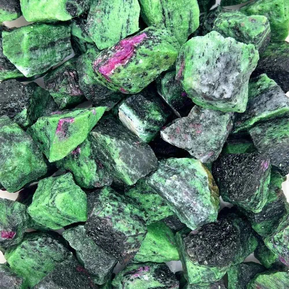 Natural Ruby Zoisite Red Green Treasure Raw Stones