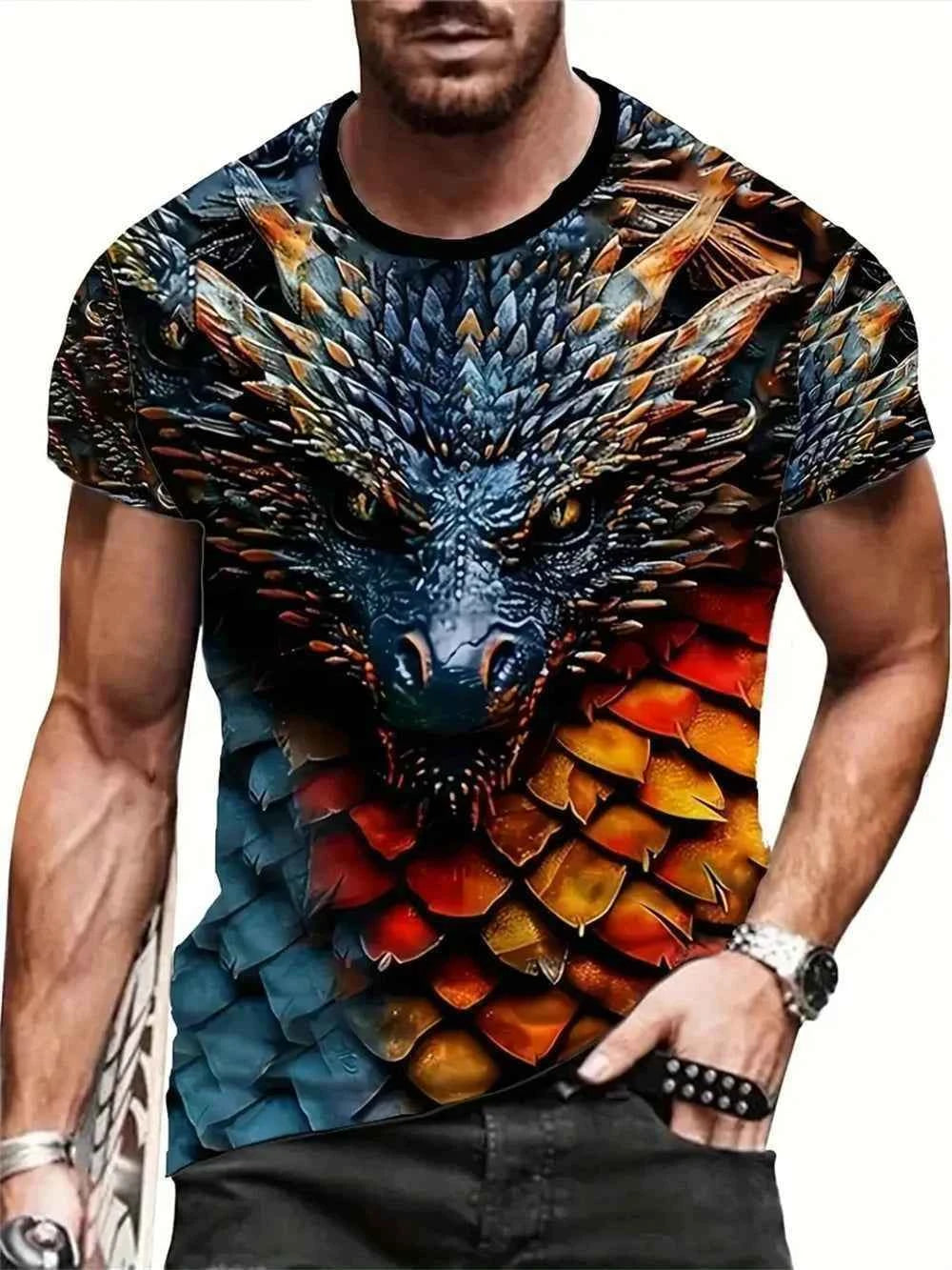 Dragon Print T-shirt 4