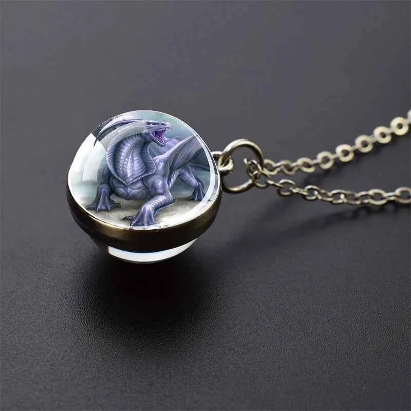 Dragon Glass Ball Pendant