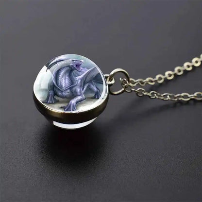 Dragon Glass Ball Pendant - Pedlar's Attic