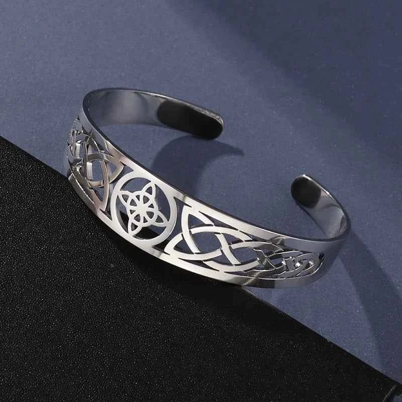 Buddhist Mantra Lotus Mantra Cuff Bracelet for Men Fashion Charm Religious Prayer Amulet Jewelry Gift