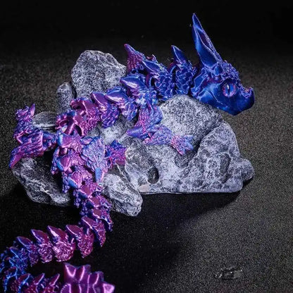 Magic Dragon 3D Printed Articulated Toy - Movable Joints for Creative Play & Unique Desk Decor - Pedlar's Attic