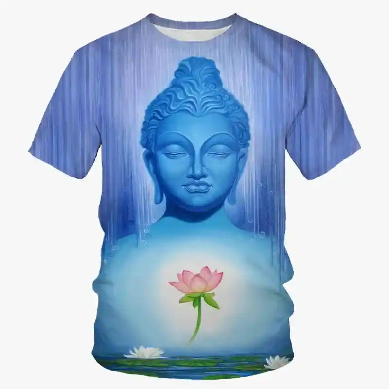 The Awakened One – Gautama Buddha Face 3D Print Tee