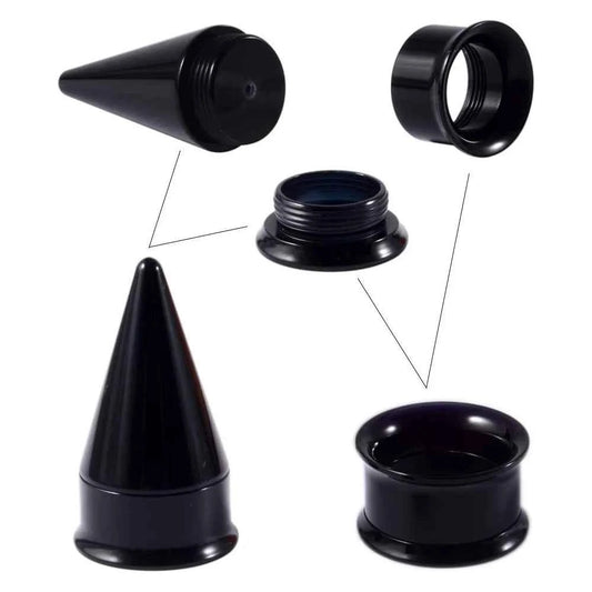 Steel Essence Ear Taper Kit - 2-in-1 Screw Fit Plug & Tunnel Expanders, 2-20mm Jewelry Gauges - Pedlar's Attic
