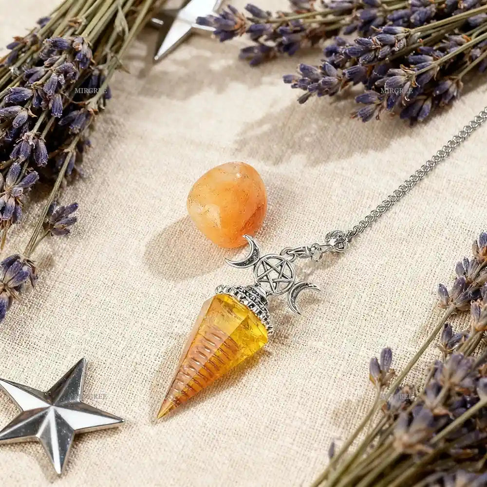 2pcs Amethyst Spirit Pendant Paired with Natural Stone Ornaments - Pedlar's Attic