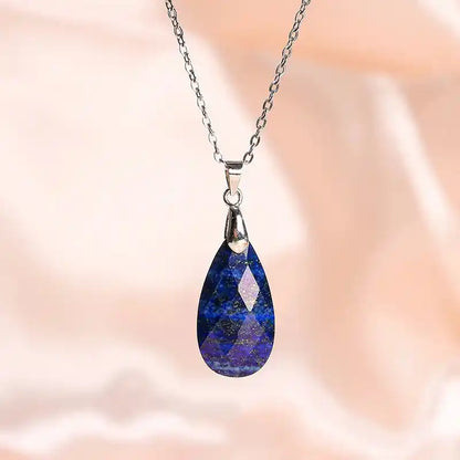What the Rain Leaves Behind — Water Drop Stone Pendant Necklace