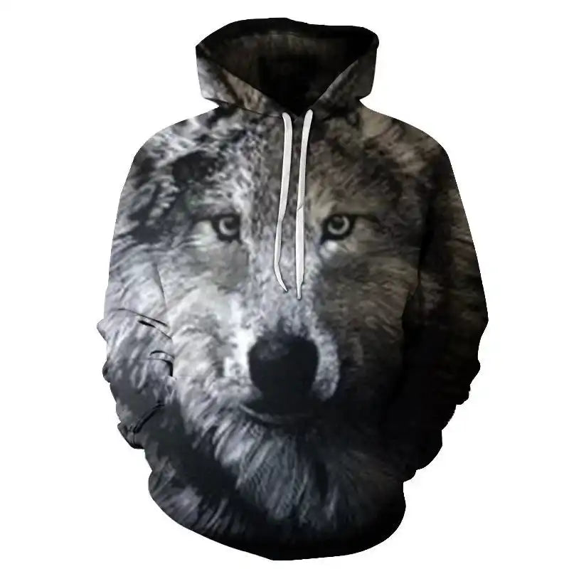 The Wolf Doesn't Explain Itself — 3D Wolf Oversized Hoodie