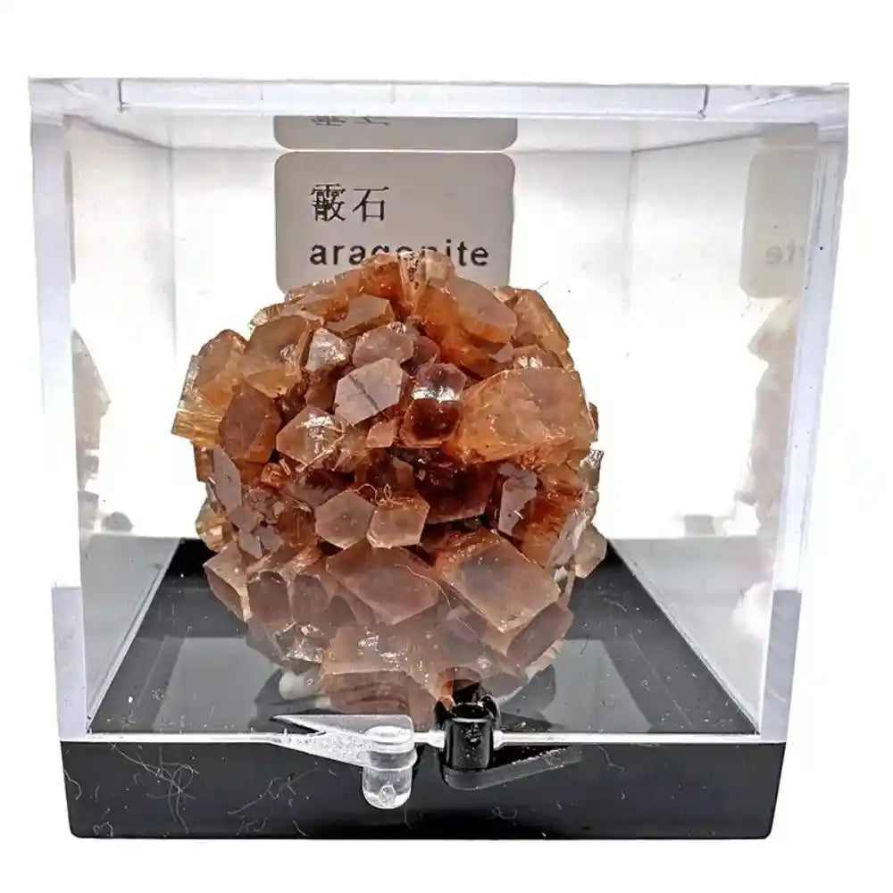 Natural Crystal Mineral Display Box with Sturdy Base Quartz - Pedlar's Attic