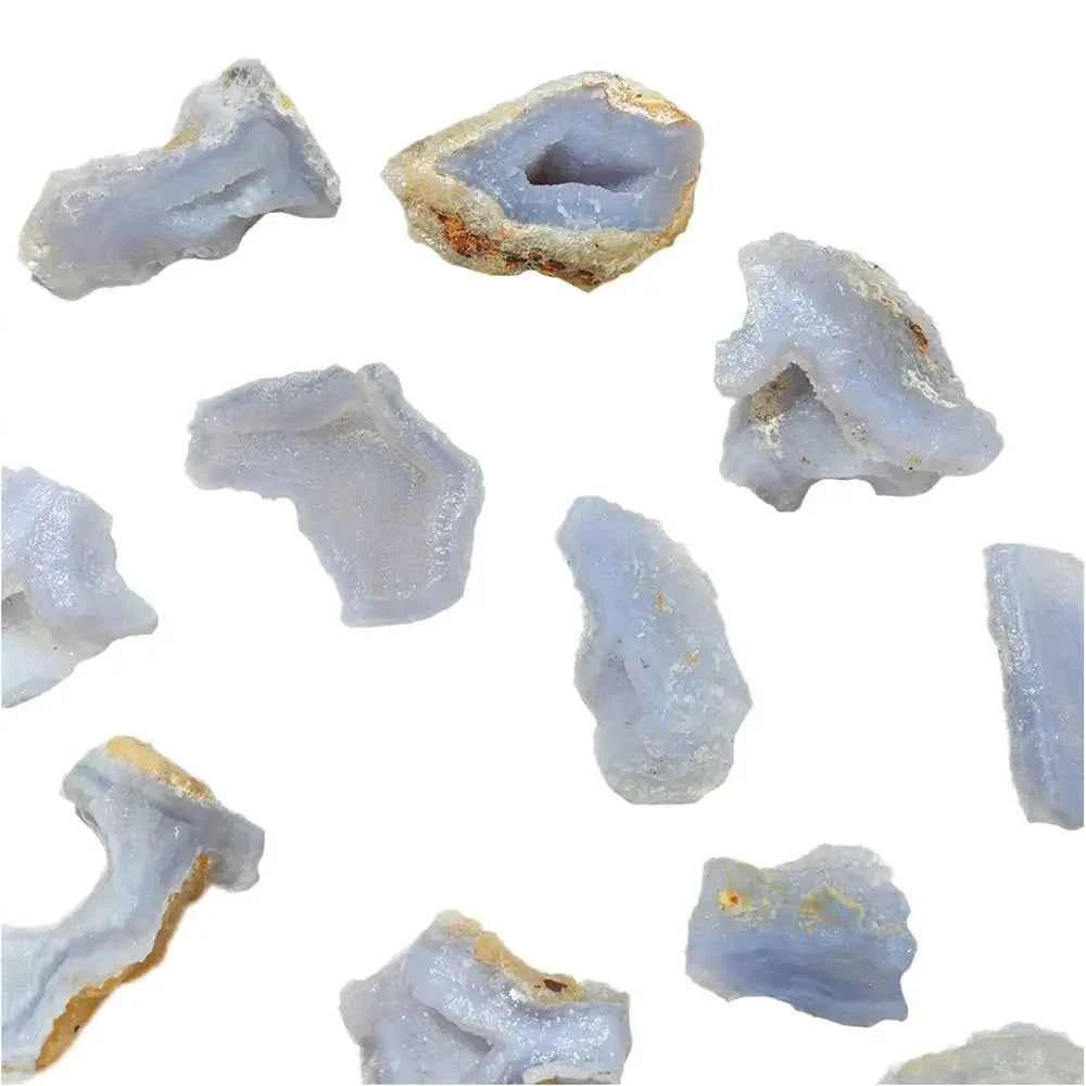 1pc Natural Blue Chalcedony Irregular Agate Raw Stone Energy Mineral Specimens Healing Crystal Meditation For Home Decor