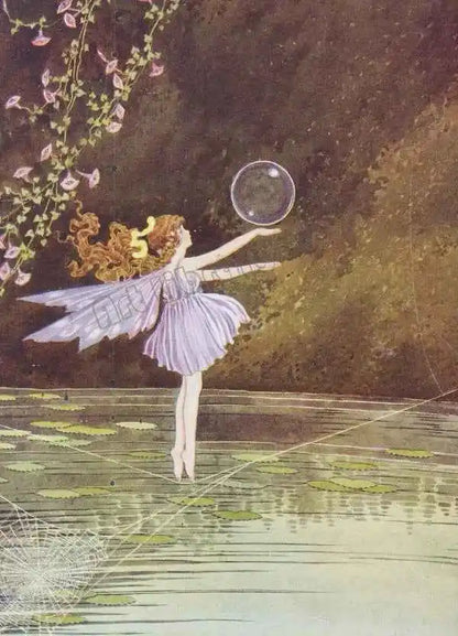 Fantasy Cute Fairy Illustration by Ida Rentou Surrealism Artwork Poster - Pedlar's Attic