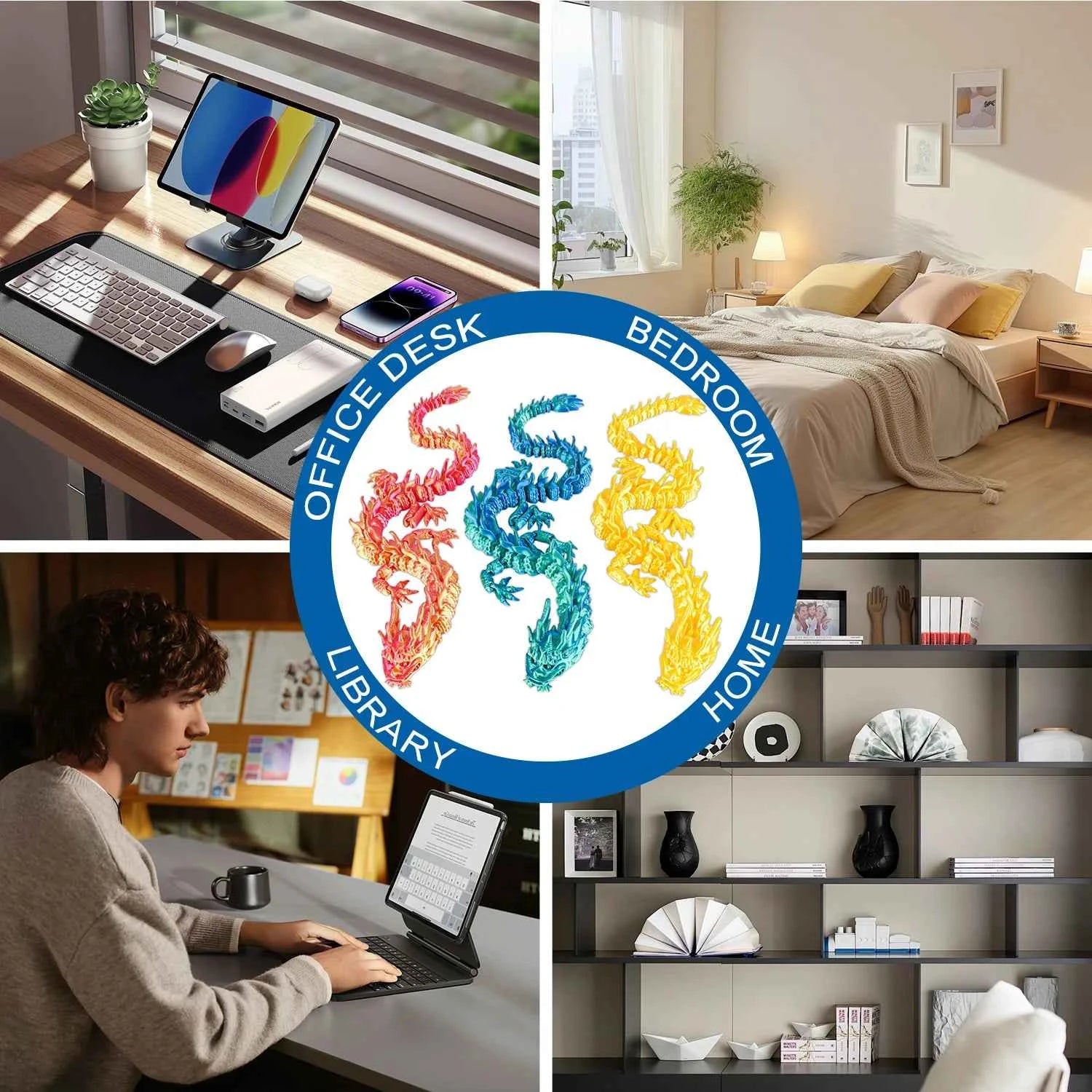 3D Printed Dragon Model 30.7cm- - Pedlar's Attic