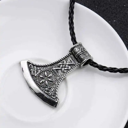 Norse Viking Scandinavian Axe Head Pendant Necklace - Pedlar's Attic