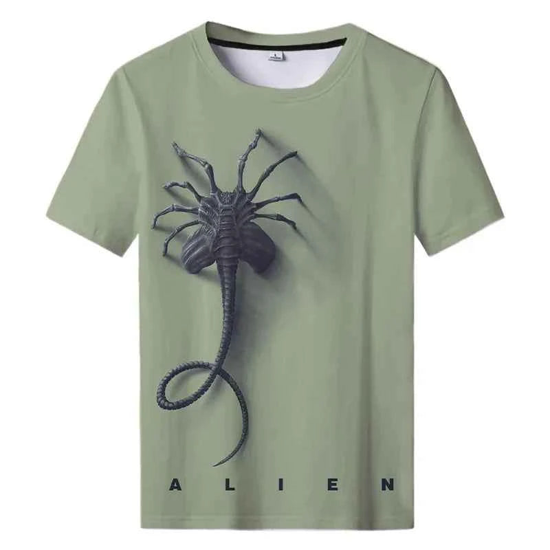 3D Printed T Shirt  Alien Pattern For Men