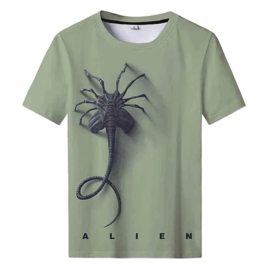 3D Printed T Shirt  Alien Pattern For Men