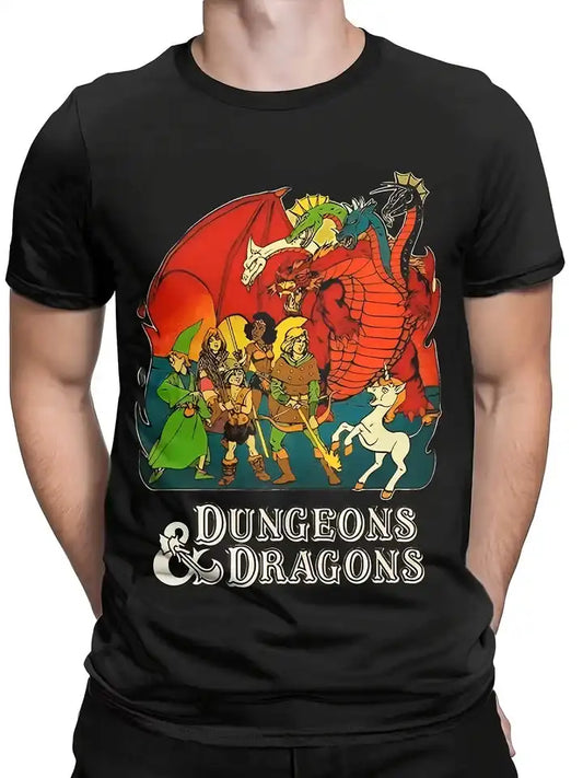Roll for Wonder — Vintage D&D Tiamat & Unicorn Graphic Tee