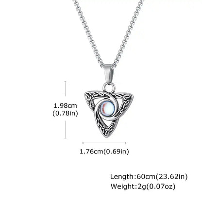 Celtic Knot Moonstone Pendant Necklace