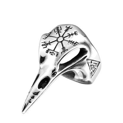 The Raven’s Passage — Adjustable Bird Skull Ring