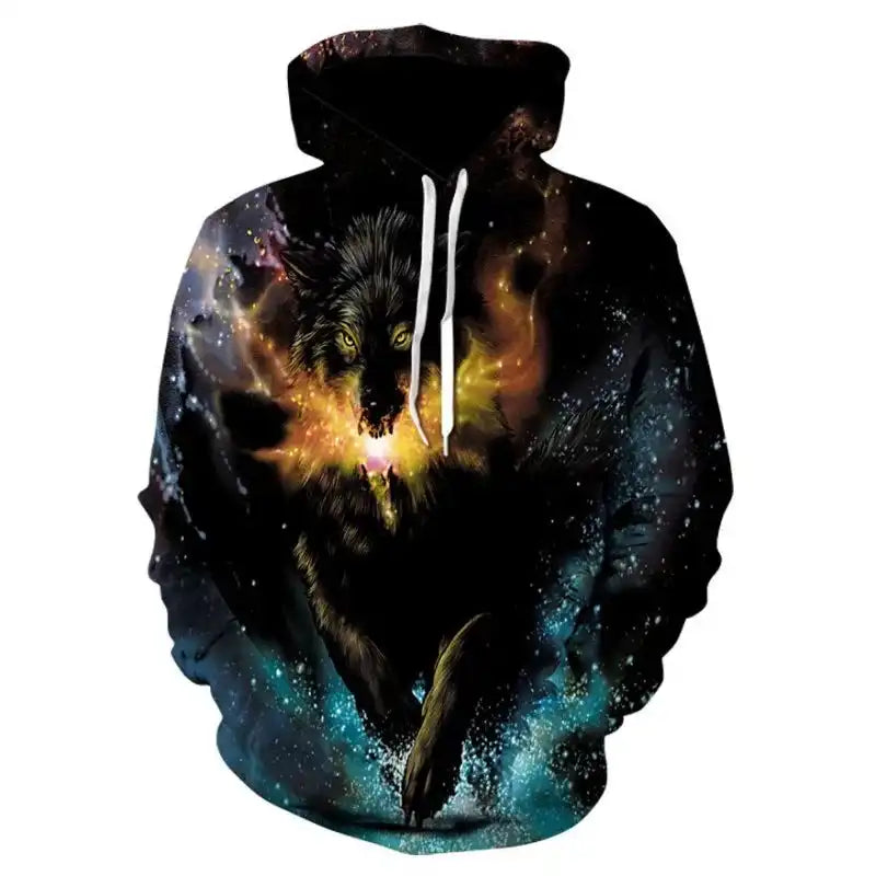 The Wolf Doesn't Explain Itself — 3D Wolf Oversized Hoodie
