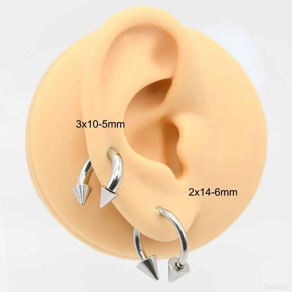 Cone Circular Barbell Piercing Septum Nose Ring Hoop Helix Earrings