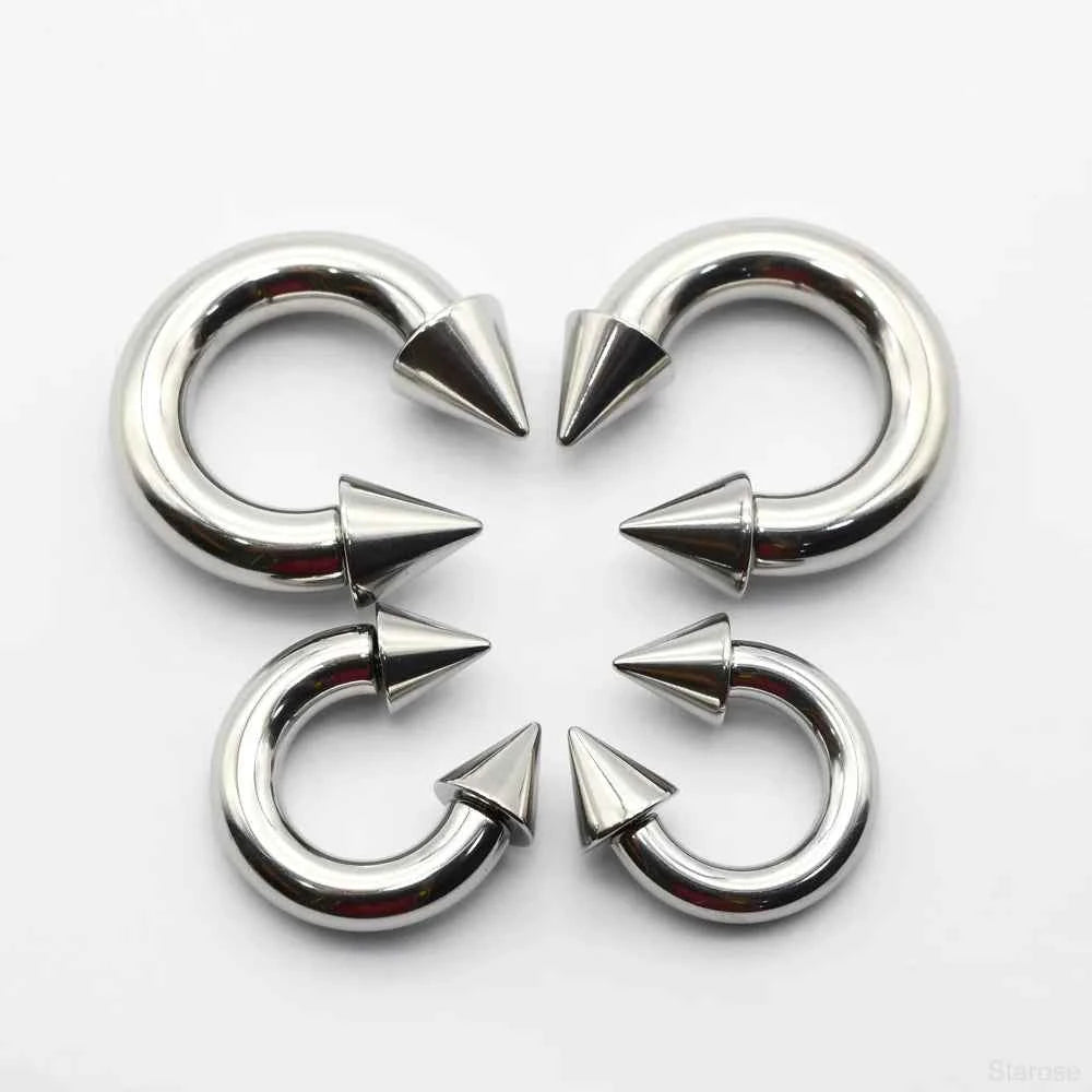 Cone Circular Barbell Piercing Septum Nose Ring Hoop Helix Earrings