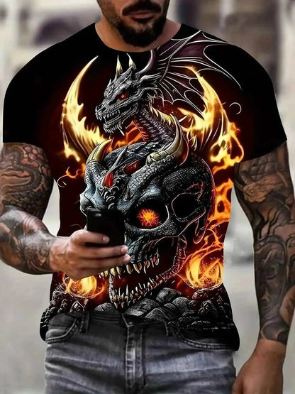 Dragon Print T-shirt 3 - Pedlar's Attic