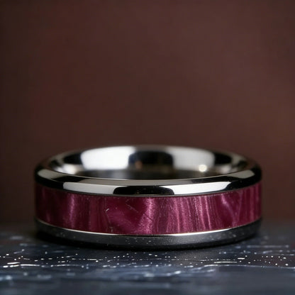 Stone Forge Ring — Agate & Stone Inlay Stainless Steel Band