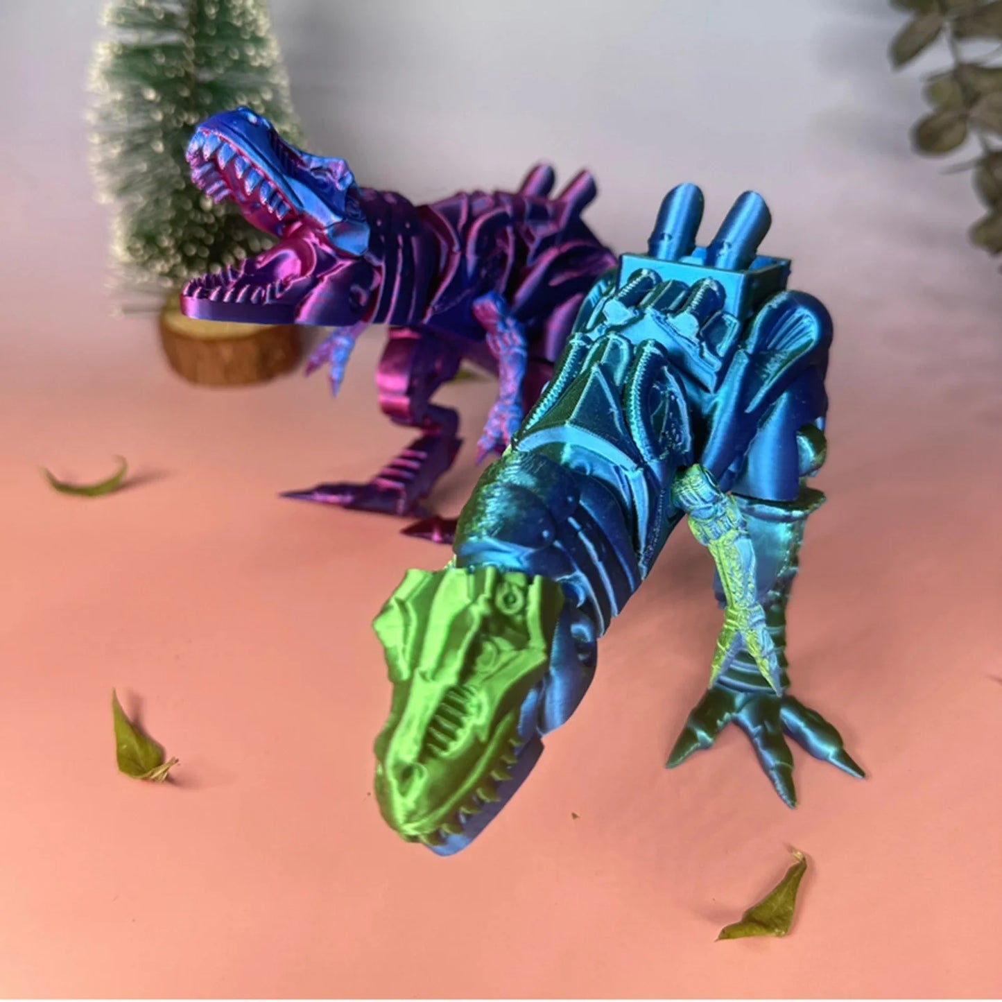 3d Printed Steam Technology Dinosaur Animal Toys Home Room Car Ornaments Joints Can Move Freely Steam Technology Flying Dragon