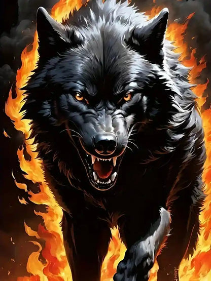 Luna's Pack – Fire Wolf 3D Print Oversized Tee