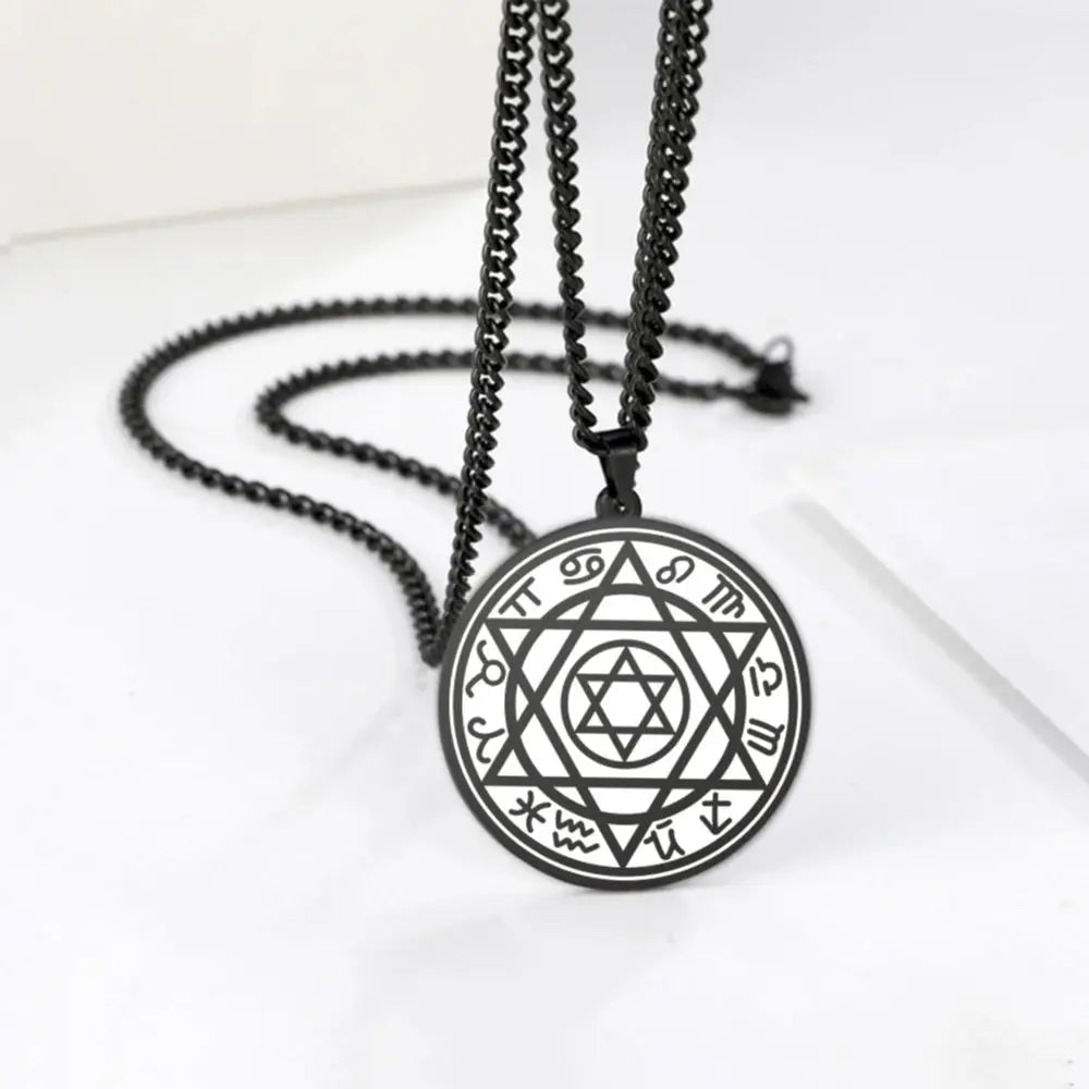 The Observatory Seal — Solomon Star & Zodiac Constellation Necklace