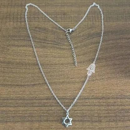Personalized Star of David Hamsa Necklace for Women Men Gold Color Magen David Religious Jewish Star Jewelry Gifts - Pedlar's Attic