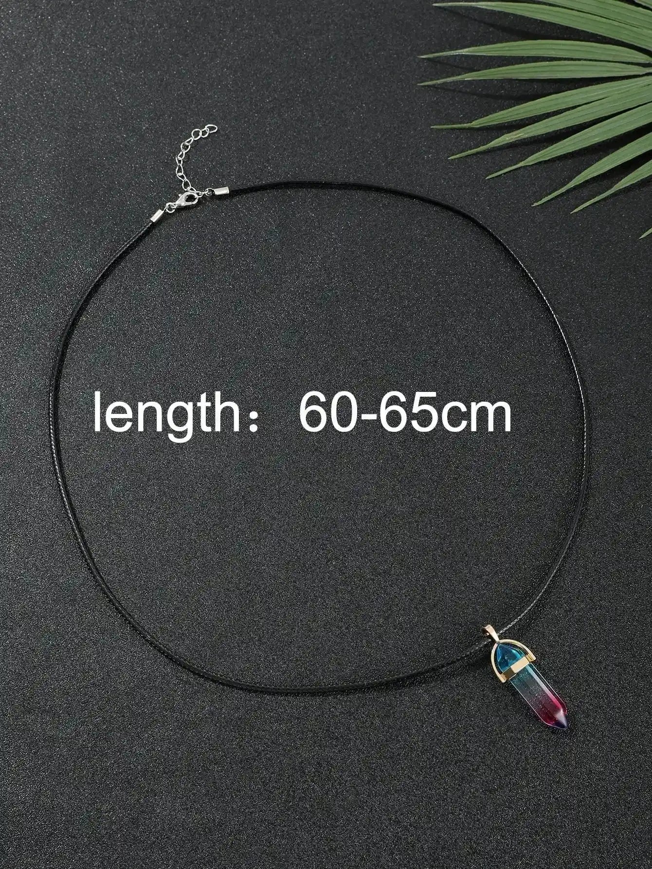 7pcs/Set Hexagon Pillar Quartz Necklace - Pedlar's Attic