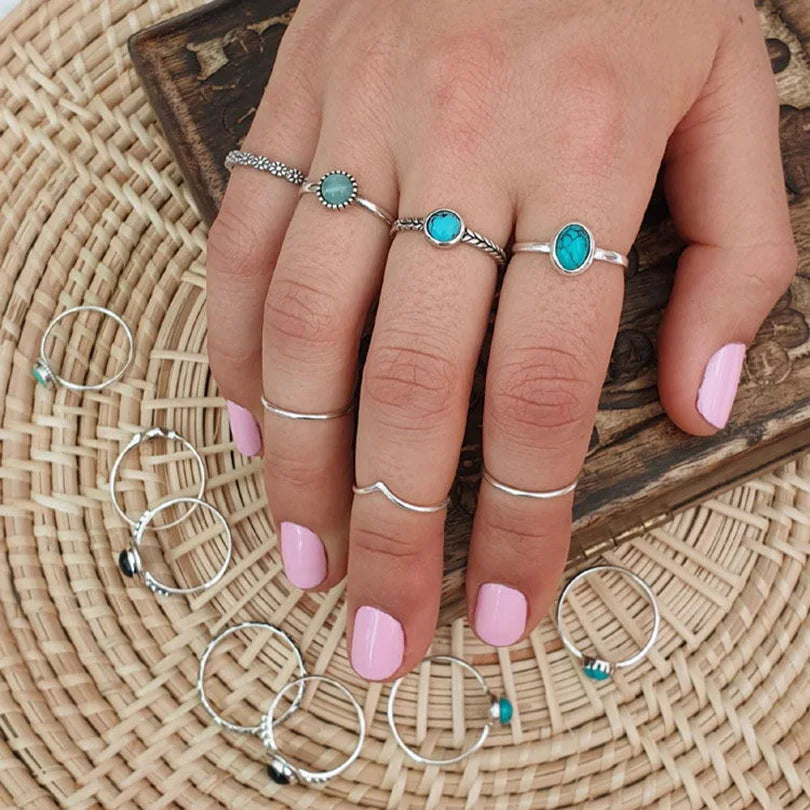 What the Stone Chose — Boho Turquoise Adjustable Ring - Pedlar's Attic