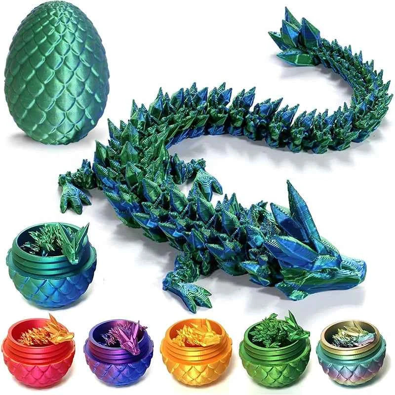 3D Printed Animals Toy Multi-joint Movable Dinosaur Snake Fidget Toy Adults Autism Stress Relief Toys Desktable Decor Kids Gift