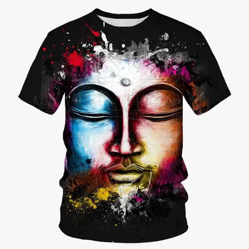 The Awakened One – Gautama Buddha Face 3D Print Tee