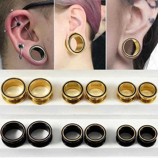 Pair Double Color Screw Ear Gauges - Pedlar's Attic