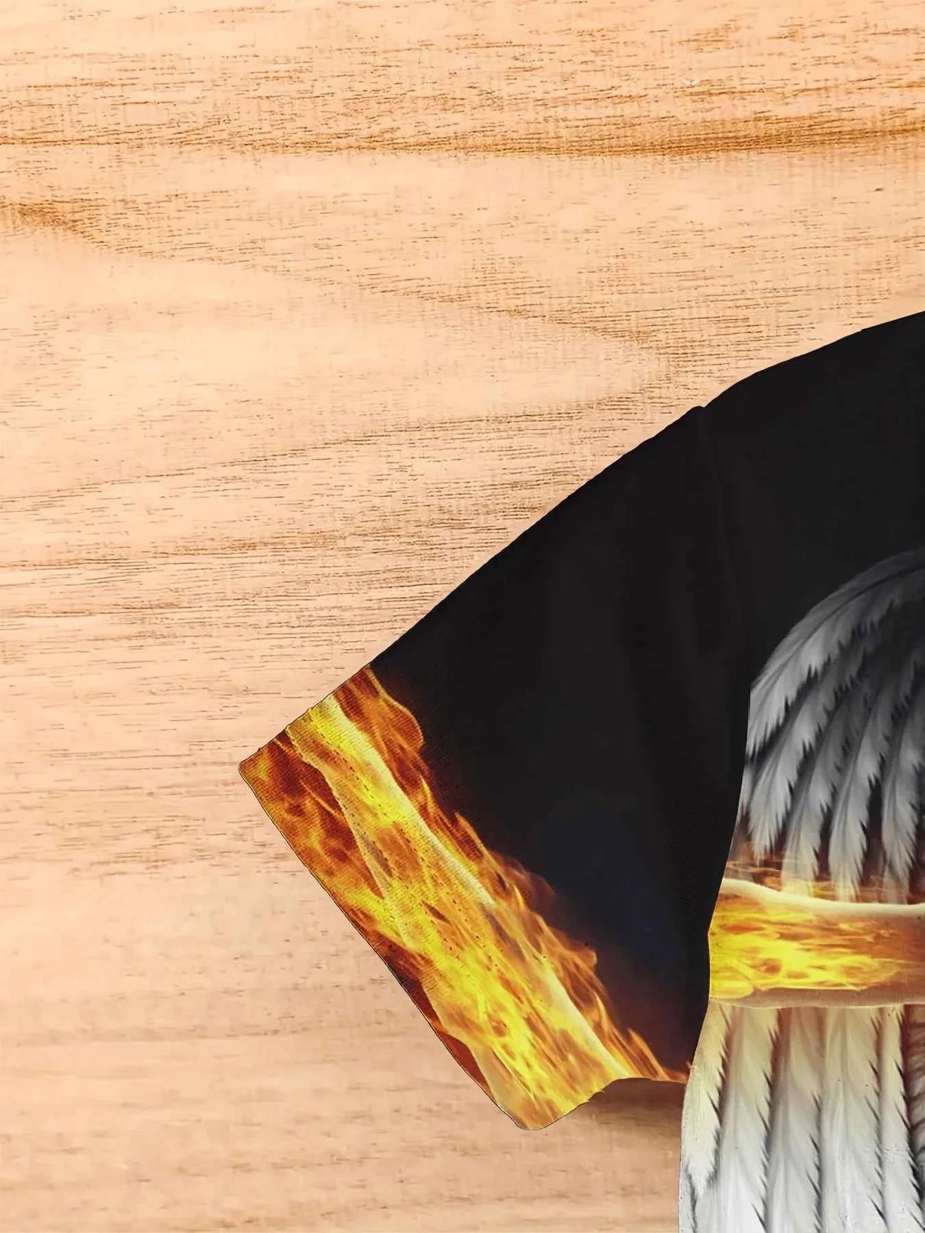 Men's Angel Graphic Print T-shirt