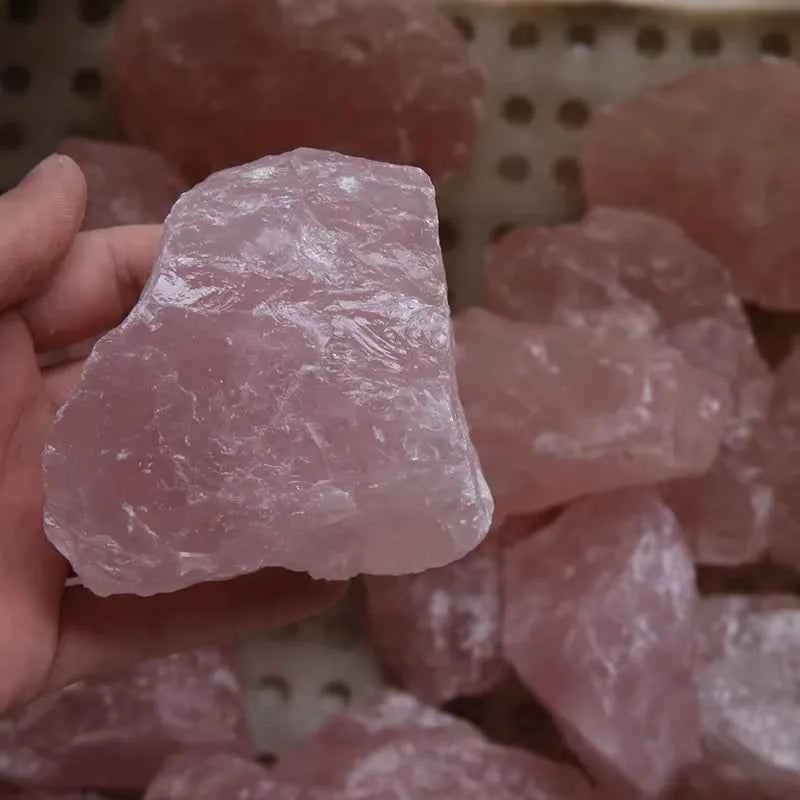 100% Natural Rose Quartz Stone Raw Crystals Stones