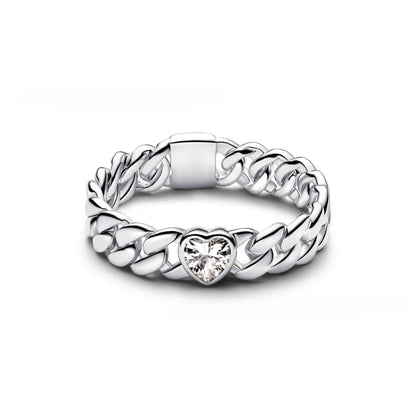 Aether-Reach Ring — 925 Sterling Silver Heart & Butterfly