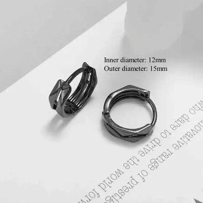 Vintage Simple Small Hoop Earrings Stainless Steel Hypoallergenic Earrings for Men Women Cool Indian Boho Jewelry - Pedlar's Attic