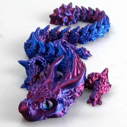 Magic Dragon 3D Printed Articulated Toy - Movable Joints for Creative Play & Unique Desk Decor - Pedlar's Attic