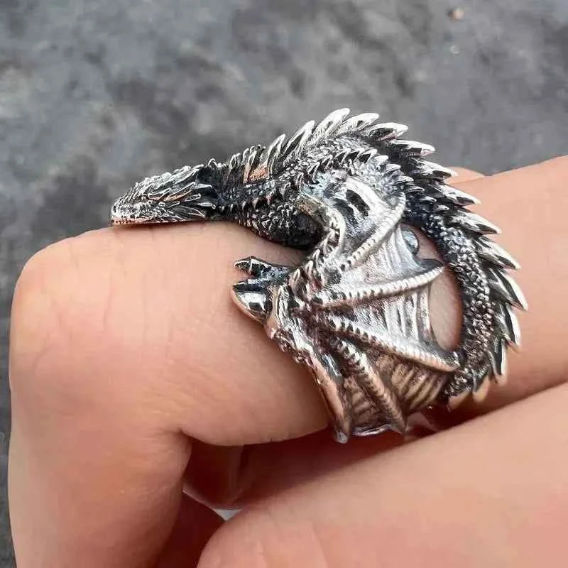 Dragon Rings Gothic Punk Style Dragon